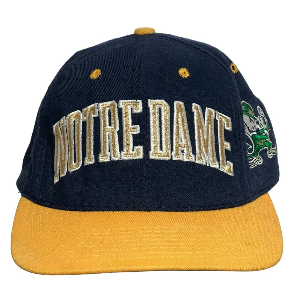 Vintage 90s Starter Notre Dame Fighting Irish Wool Big Logo Spellout SZ 7.5 Hat